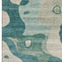 8' X 10' Teal And Ivory Abstract Washable Area Rug With UV Protection