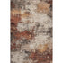 5' X 8' Rust And Beige Abstract Washable Area Rug With UV Protection