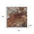 5' X 8' Rust And Beige Abstract Washable Area Rug With UV Protection