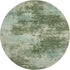8' Sage And Fern Green Abstract Washable Round Rug With UV Protection