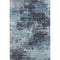 5' X 8' Blue And Ivory Abstract Washable Area Rug With UV Protection