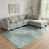 8' X 10' Sage And Sky Blue Abstract Washable Area Rug With UV Protection