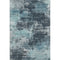 5' X 8' Teal And Aqua Abstract Washable Area Rug With UV Protection