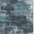 5' X 8' Teal And Aqua Abstract Washable Area Rug With UV Protection
