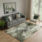 5' X 8' Brown And Beige Abstract Washable Area Rug With UV Protection