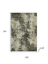 8' X 10' Brown And Beige Abstract Washable Area Rug With UV Protection