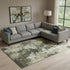 8' X 10' Brown And Beige Abstract Washable Area Rug With UV Protection