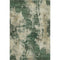 5' X 8' Fern Green And Beige Abstract Washable Area Rug With UV Protection