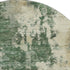 8' Fern Green And Beige Abstract Washable Round Rug With UV Protection