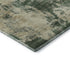 8' Fern Green And Beige Abstract Washable Round Rug With UV Protection