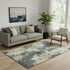 5' X 8' Gray And Beige Abstract Washable Area Rug With UV Protection