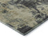 8' Gray And Beige Abstract Washable Round Rug With UV Protection
