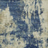 5' X 8' Navy Blue And Beige Abstract Washable Area Rug With UV Protection