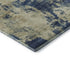 5' X 8' Navy Blue And Beige Abstract Washable Area Rug With UV Protection