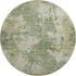 8' Sage And Beige Abstract Washable Round Rug With UV Protection