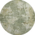 8' Sage And Beige Abstract Washable Round Rug With UV Protection