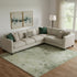 8' X 10' Sage And Beige Abstract Washable Area Rug With UV Protection