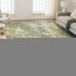 8' X 10' Sage And Beige Abstract Washable Area Rug With UV Protection