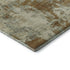 8' Terra Cotta And Beige Abstract Washable Round Rug With UV Protection