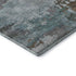 5' X 8' Brown And Blue Abstract Washable Area Rug With UV Protection