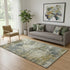 5' X 8' Gray And Beige Abstract Washable Area Rug With UV Protection