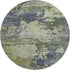 8' Purple And Beige Abstract Washable Round Rug With UV Protection