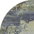 8' Purple And Beige Abstract Washable Round Rug With UV Protection