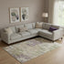 8' X 10' Beige And Purple Abstract Washable Area Rug With UV Protection