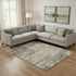 9' X 12' Beige And Purple Abstract Washable Area Rug With UV Protection
