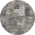 8' Pewter And Gray Abstract Washable Round Rug With UV Protection