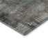 8' Pewter And Gray Abstract Washable Round Rug With UV Protection