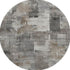 8' Pewter And Gray Abstract Washable Round Rug With UV Protection