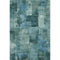 8' X 10' Teal And Aqua Abstract Washable Area Rug With UV Protection