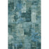 8' X 10' Teal And Aqua Abstract Washable Area Rug With UV Protection
