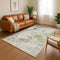 8' X 10' Linen And Gray Abstract Washable Area Rug With UV Protection