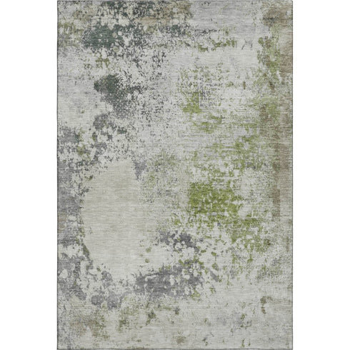 9' X 12' Linen And Gray Abstract Washable Area Rug With UV Protection