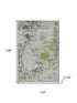 9' X 12' Linen And Gray Abstract Washable Area Rug With UV Protection