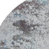 8' Turquoise And Gray Abstract Washable Round Rug With UV Protection