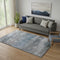 5' X 8' Pewter And Charcoal Abstract Washable Area Rug With UV Protection