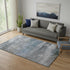 5' X 8' Pewter And Charcoal Abstract Washable Area Rug With UV Protection