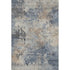 5' X 8' Denim Blue And Beige Abstract Washable Area Rug With UV Protection