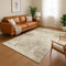 9' X 12' Tan And Beige Abstract Washable Area Rug With UV Protection