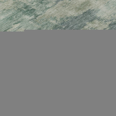 9' X 12' Teal And Linen Abstract Washable Area Rug With UV Protection