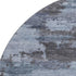 8' Blue And Charcoal Abstract Washable Round Rug With UV Protection