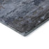 8' Blue And Charcoal Abstract Washable Round Rug With UV Protection