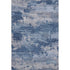 5' X 8' Navy Blue And Denim Blue Abstract Washable Area Rug With UV Protection