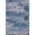 5' X 8' Navy Blue And Denim Blue Abstract Washable Area Rug With UV Protection