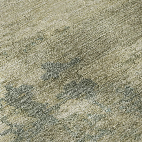 5' X 8' Pale Aqua And Beige Abstract Washable Area Rug With UV Protection