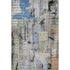 5' X 8' Blue And Black Abstract Washable Area Rug With UV Protection