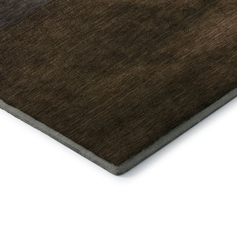 9' X 12' Brown And Blue Nautical Washable Area Rug With UV Protection